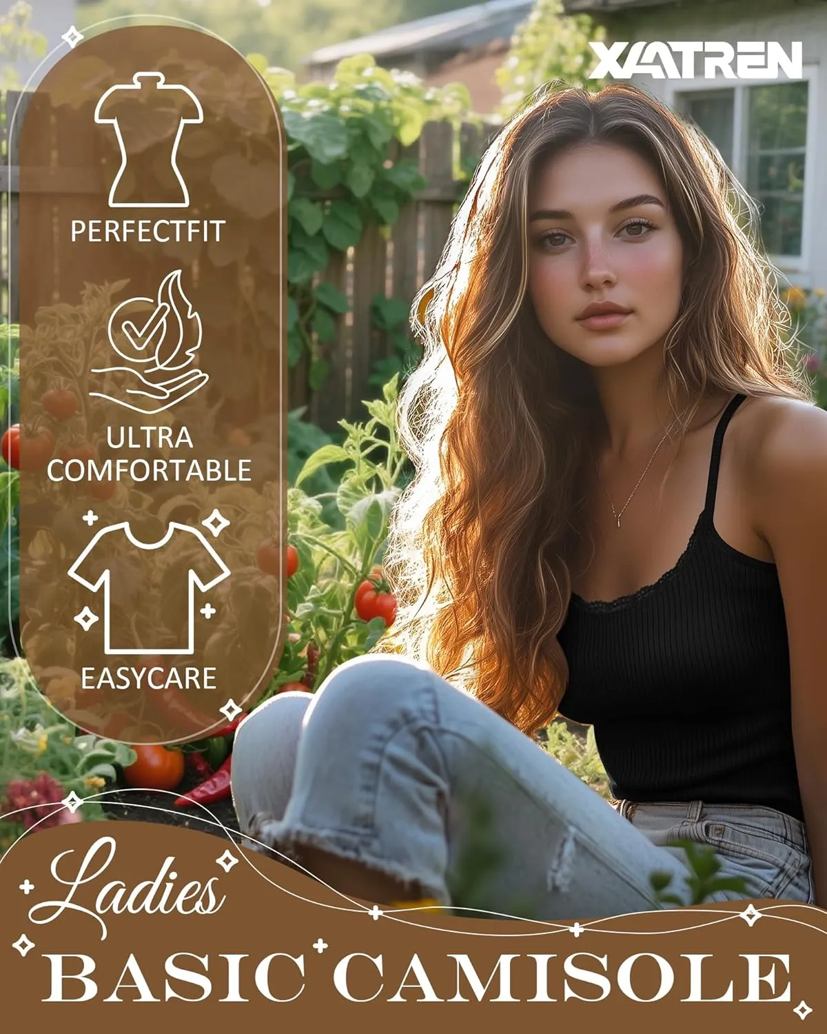 3 Pack Lace Camisole Tank Tops for Women Ribbed Lace Trim Tank Top U Neck Undershirts Adjustable Spaghetti Strap Cami