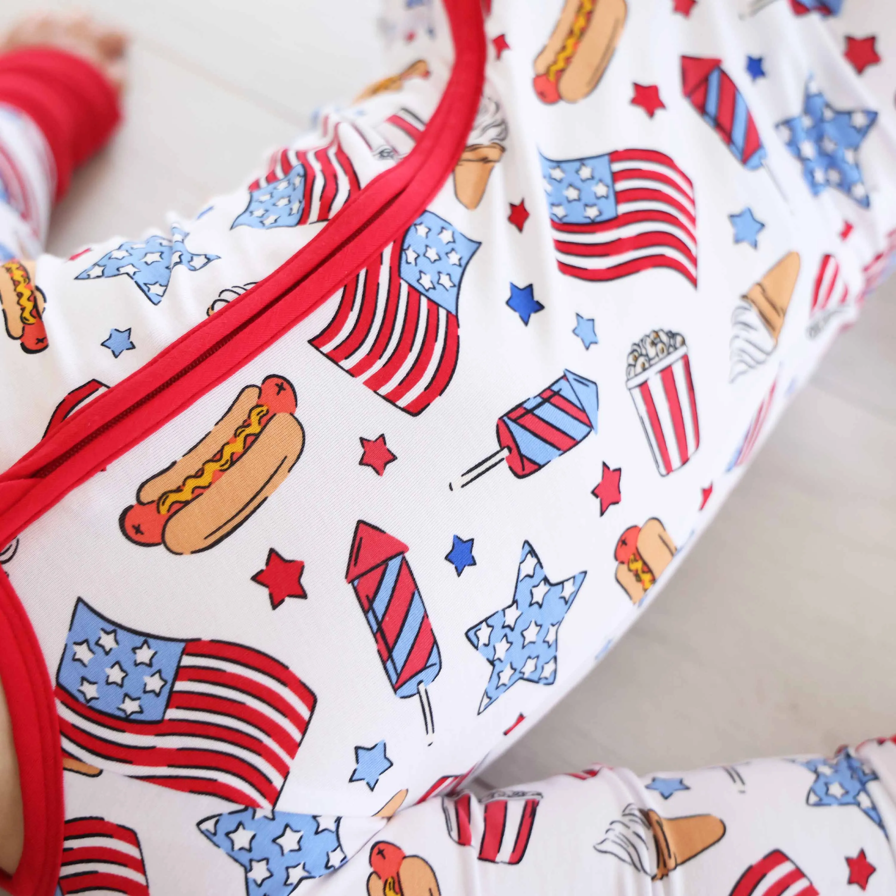4th of July Convertible Zip Rompers