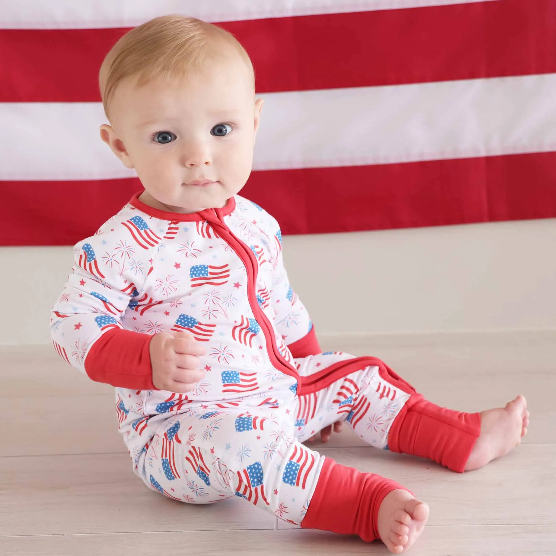 4th of July Convertible Zip Rompers