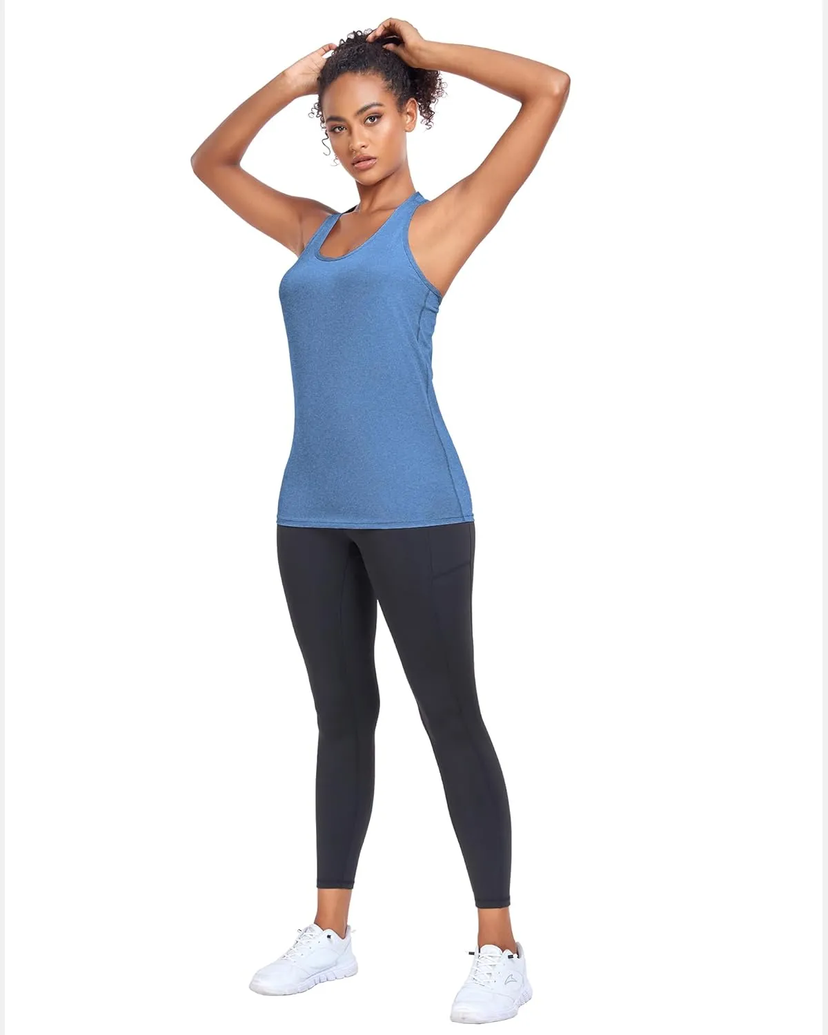 6 or 5 Pack Workout Tank Tops for Women, Athletic Racerback Sports Tank Tops, Compression Sleeveless Dry Fit Shirts