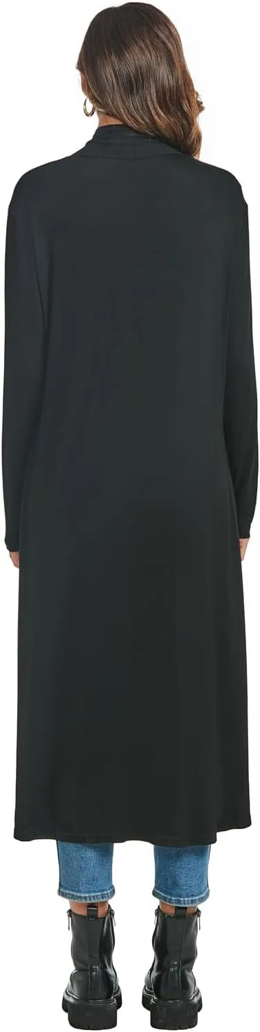 AvaCostume Womens Casual Lightweight Drae Long Sleeves Cardigan Front Open Maxi Dusters