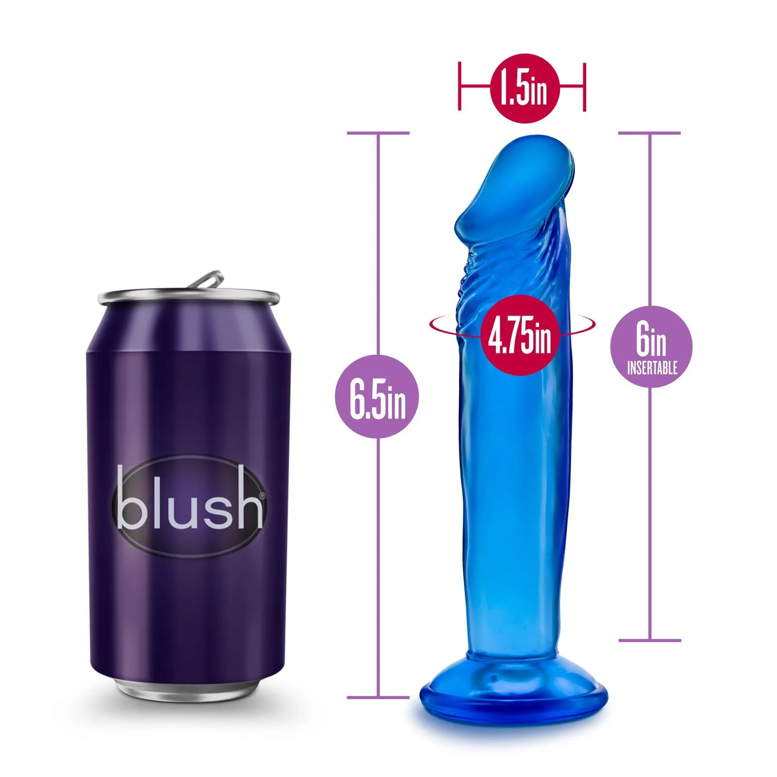 B Yours Sweet N Small 6in - Blue