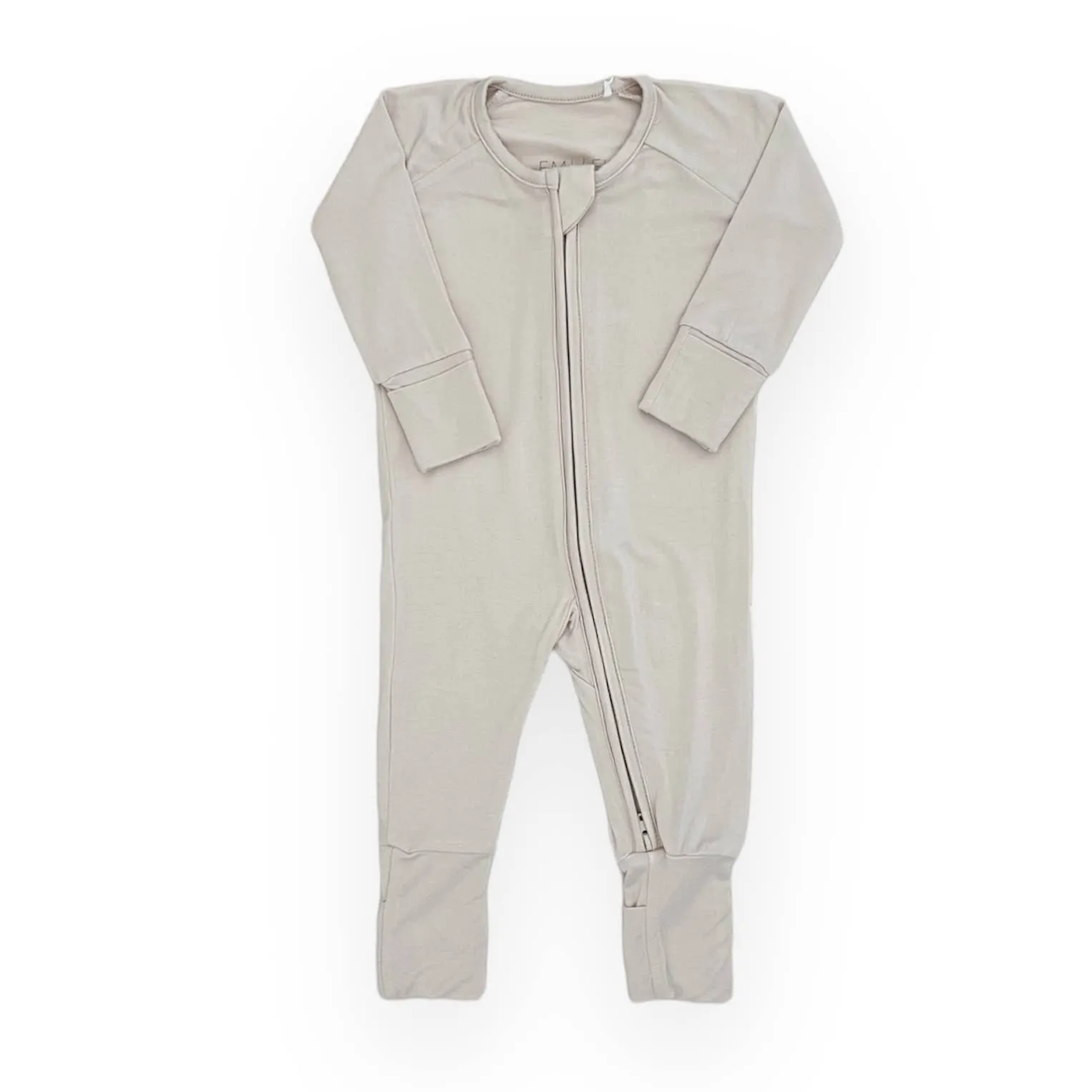 Baby Footie Pajama in Greige