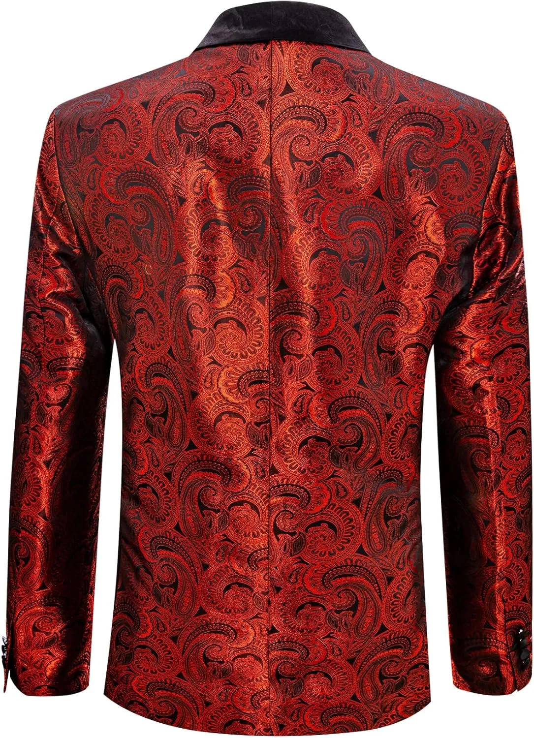 Barry.Wang Blazer for Men Paisley Sport Coat Lightweight Suit Jacket Regular Tuxedo Flower Mardi Gras Carnival Gift