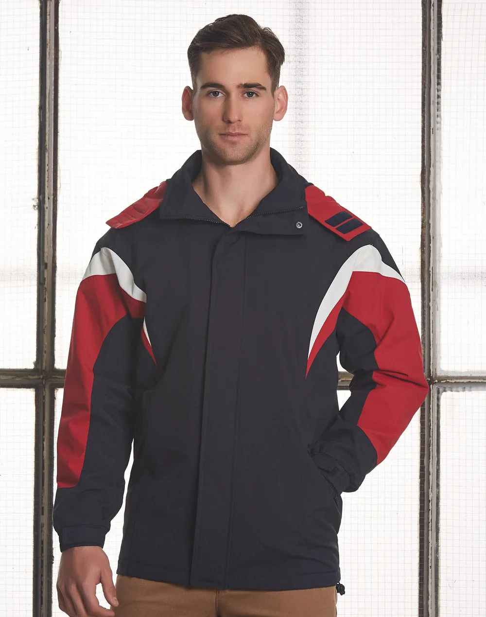 Bathurst tri-color jacket with hood - JK28
