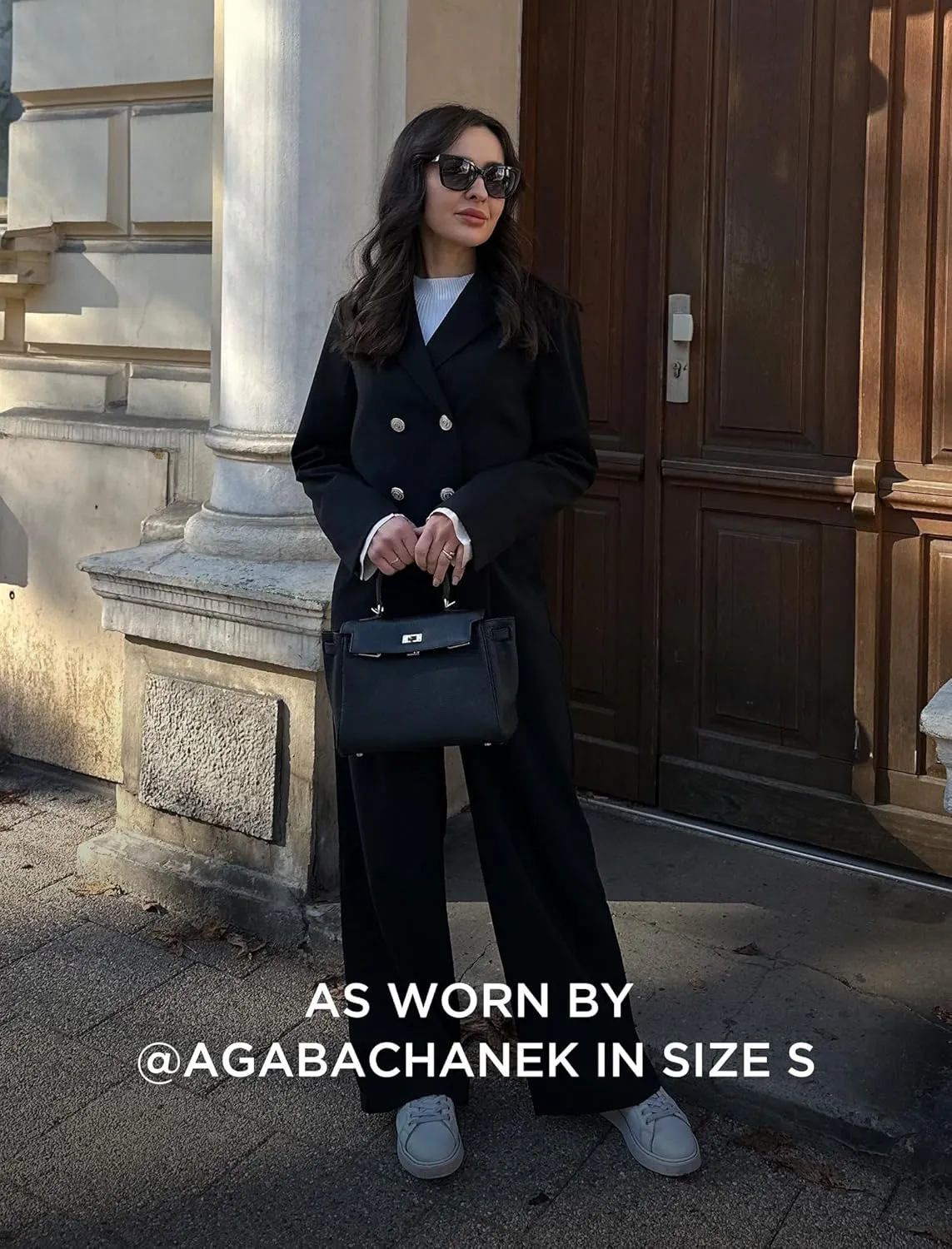 Blazers for Women Bussiness Causal Open Front Long Sleeve Blazer, Black Work Office Blazer Jacksts for Women