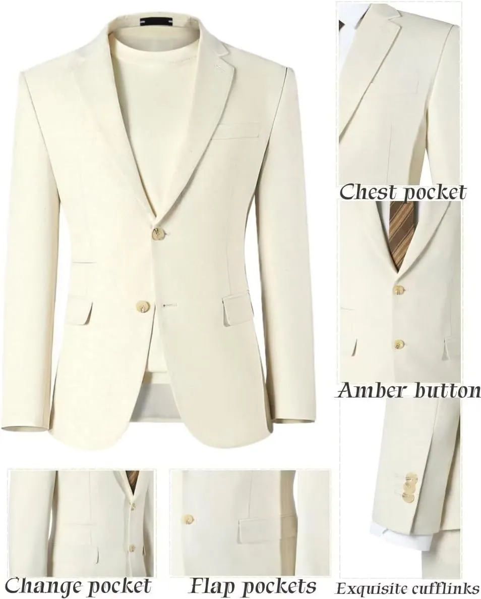 Boys Linen Suit Jacket Summer Casual Sport Coats Wedding Guest Outfit Linen Blazer for Boy School Uniform Beach Wedding