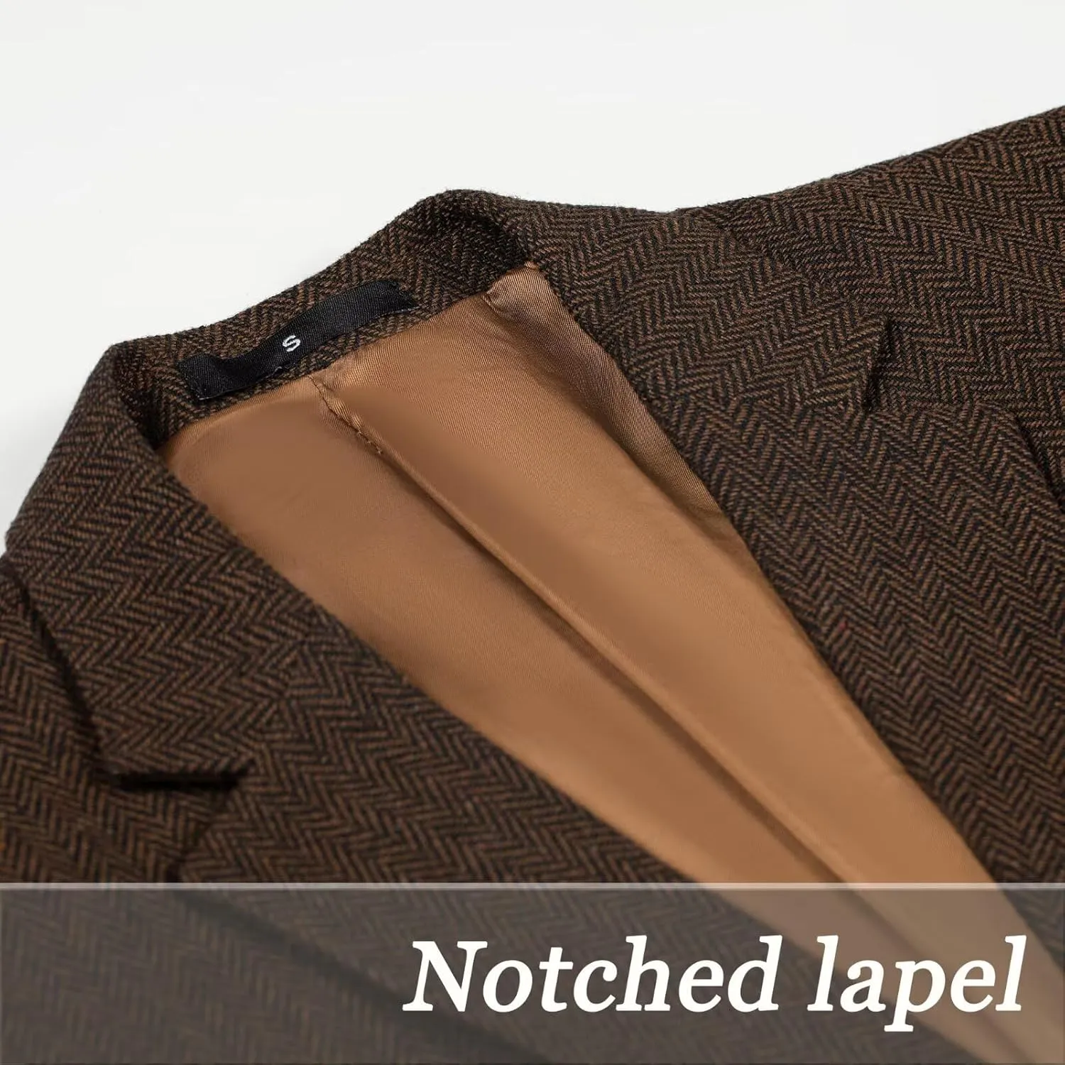 Boys Suit Blazer Tweed Herringbone Jacket Boy Sport Coats Slim Fit Retro Tuxedo Stylish Wedding Party Prom Homecoming