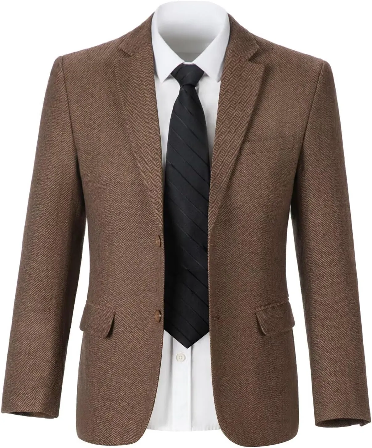 Boys Suit Blazer Tweed Herringbone Jacket Boy Sport Coats Slim Fit Retro Tuxedo Stylish Wedding Party Prom Homecoming