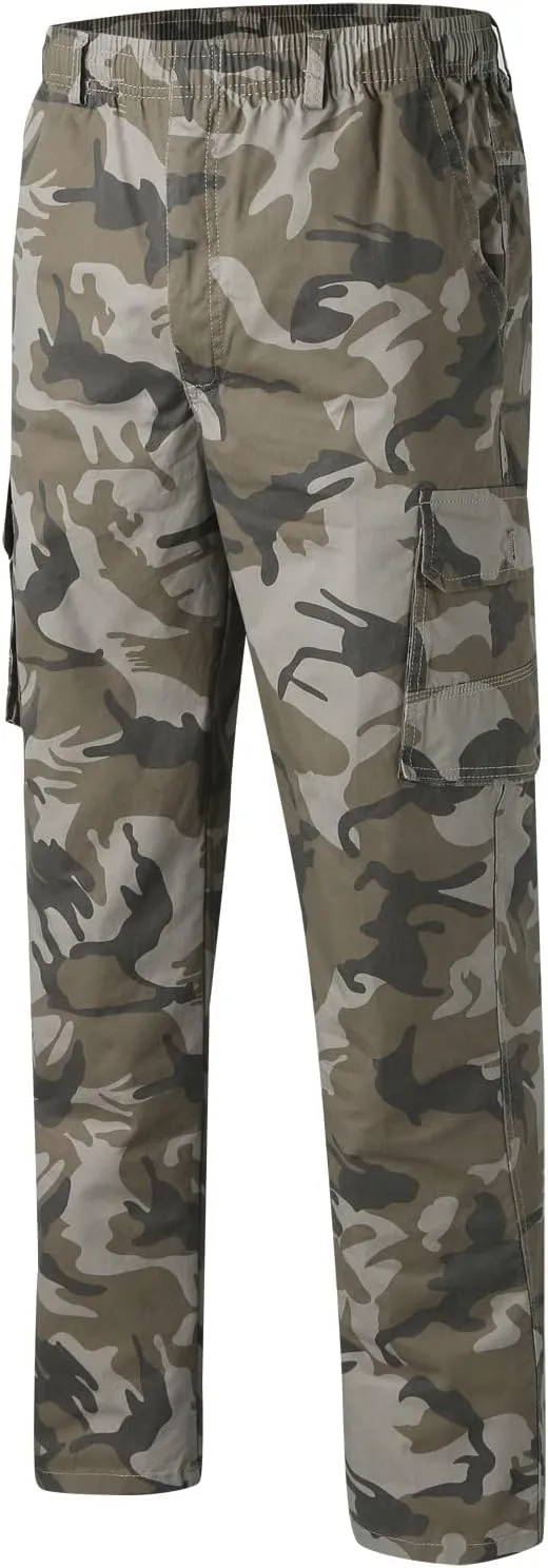 Cargo Pant for Men Work Flexible Casual Joggers Pant Stretch Drawstring Waistband Tapered Leg Sweatpants with Pockets