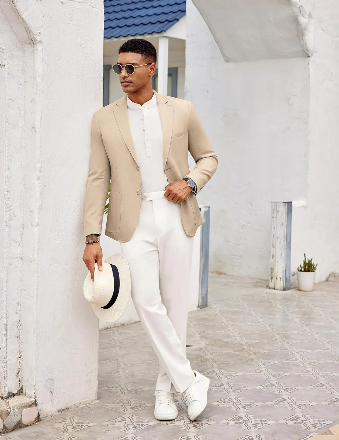 COOFANDY Mens Casual Blazer Two Button Sport Coat Lightweight Business Jackets with Pockets