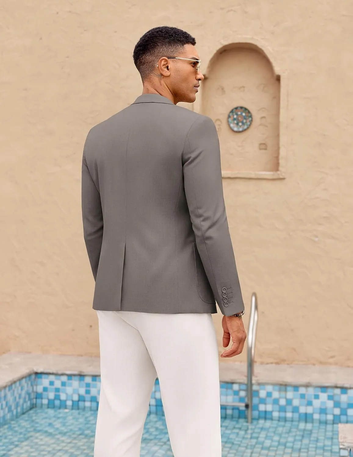 COOFANDY Mens Casual Blazer Two Button Sport Coat Lightweight Business Jackets with Pockets