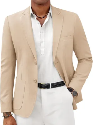 COOFANDY Mens Casual Blazer Two Button Sport Coat Lightweight Business Jackets with Pockets