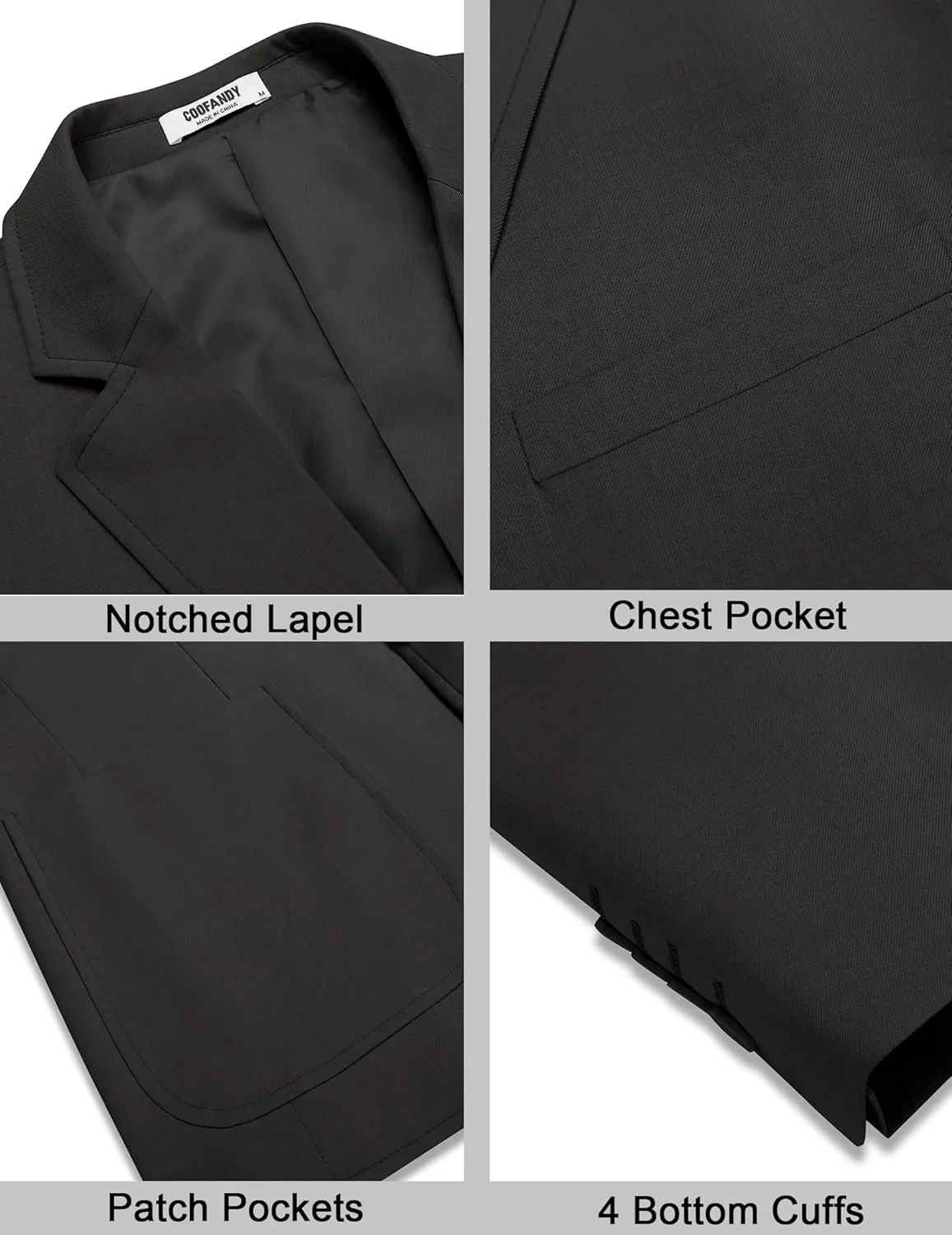 COOFANDY Mens Casual Blazer Two Button Sport Coat Lightweight Business Jackets with Pockets