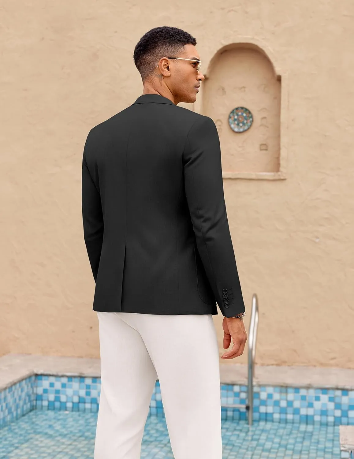 COOFANDY Mens Casual Blazer Two Button Sport Coat Lightweight Business Jackets with Pockets