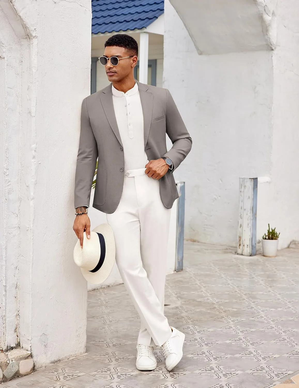 COOFANDY Mens Casual Blazer Two Button Sport Coat Lightweight Business Jackets with Pockets