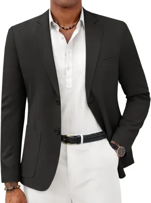 COOFANDY Mens Casual Blazer Two Button Sport Coat Lightweight Business Jackets with Pockets