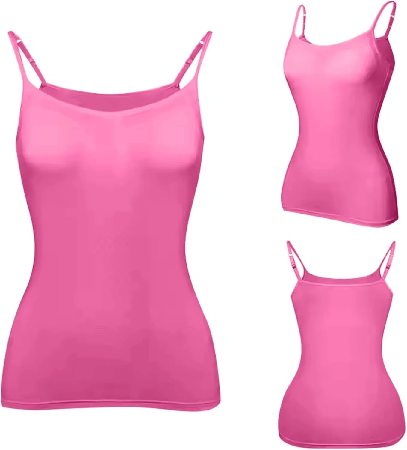 COTECRAM Womens Tank Tops with Built in Bras Camisoles Adjustable Spaghetti Strap Shelf Bra Basic Layer Cami Undershirts