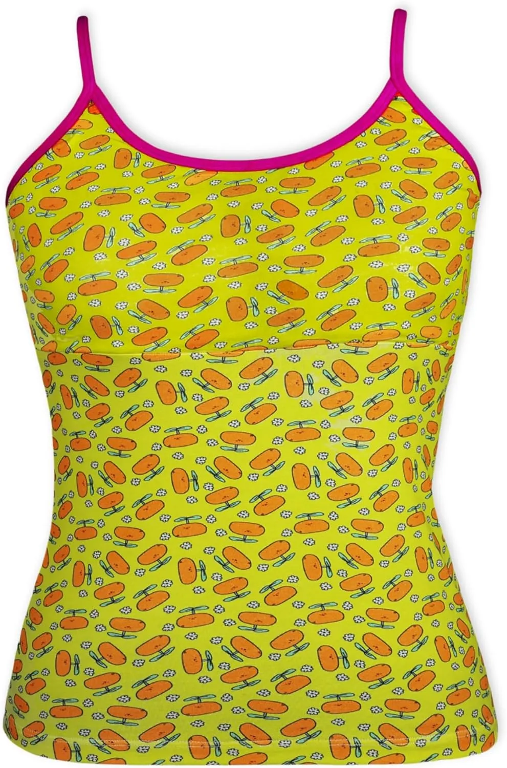 DChica Padded Camisole Bra for Girls, Teen & Young Women Round Neck Padded Undershirts for Summer Occasion