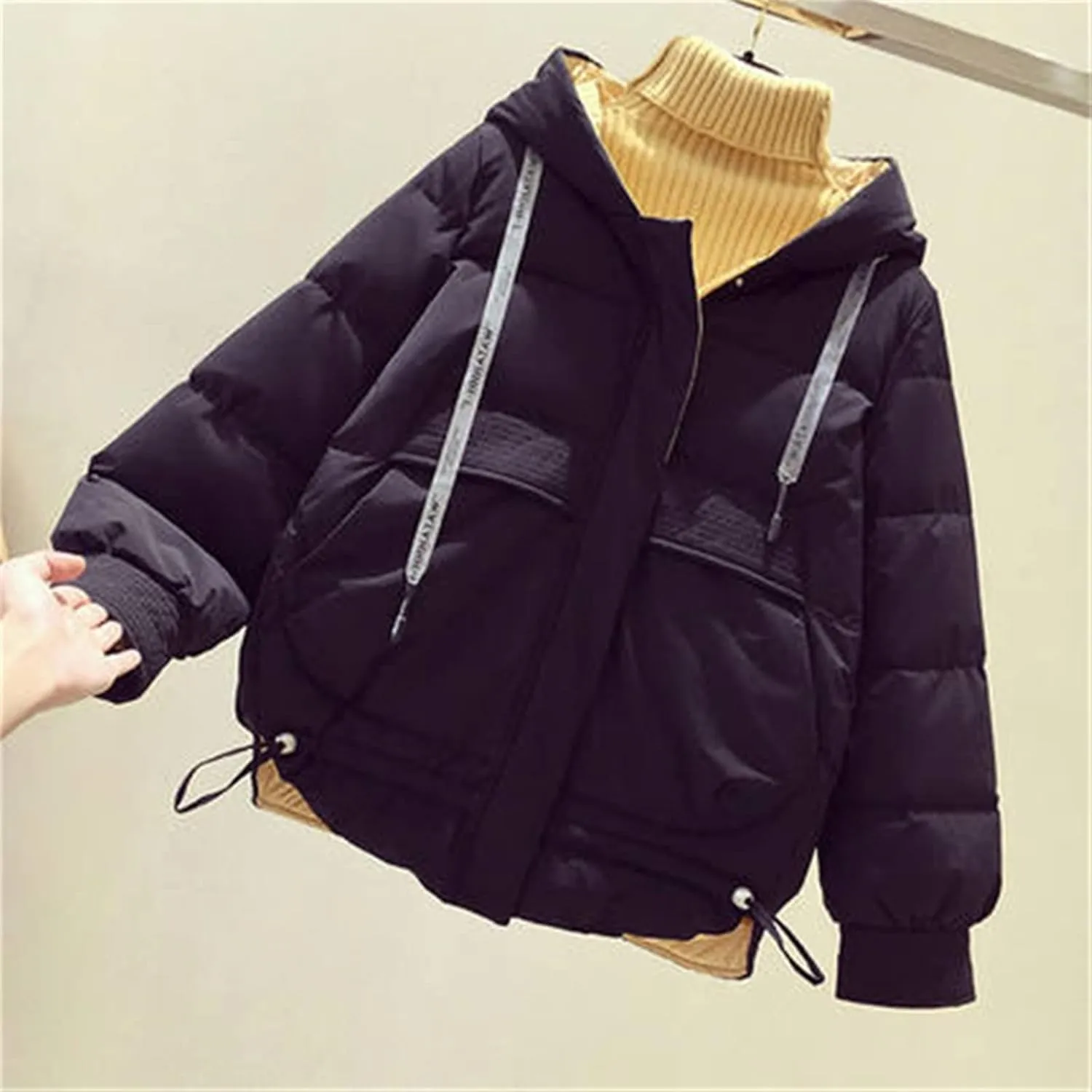 Down jacket women Winter Down Padded Coats Girls Top Hooded Autumn Coats Clothing Short Cotton Padded Jackets