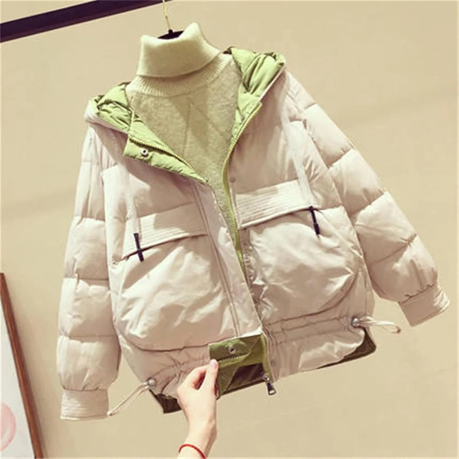 Down jacket women Winter Down Padded Coats Girls Top Hooded Autumn Coats Clothing Short Cotton Padded Jackets