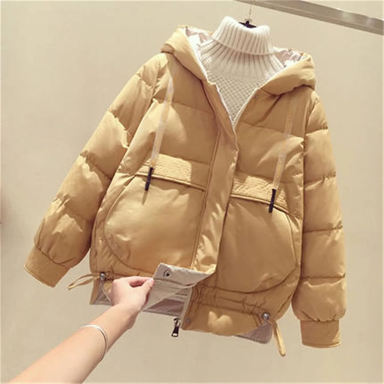 Down jacket women Winter Down Padded Coats Girls Top Hooded Autumn Coats Clothing Short Cotton Padded Jackets