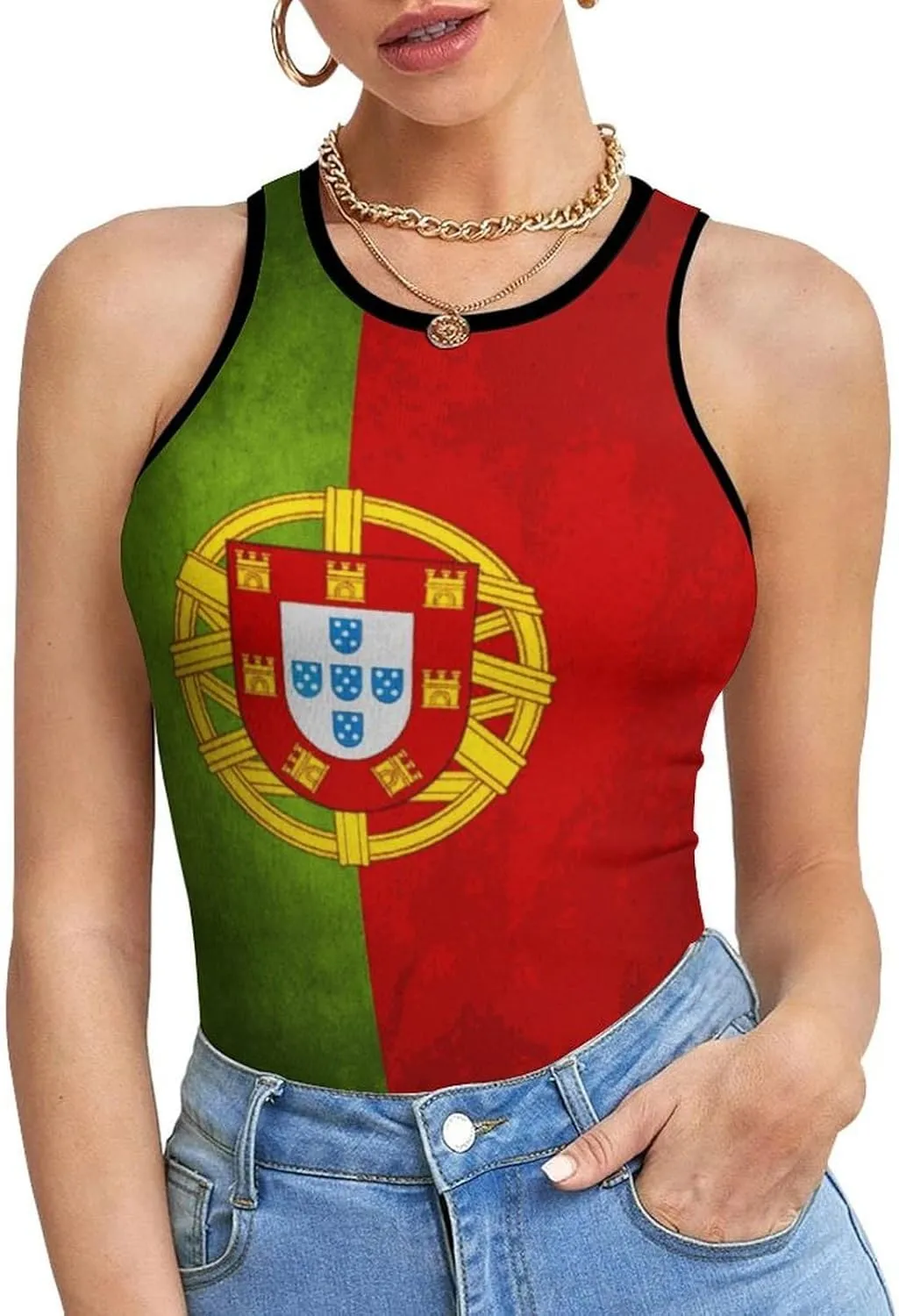 El Salvador Flag Women's Summer Sexy Sleeveless Tank Tops Slim Fitted Unique Basic Workout Camisole
