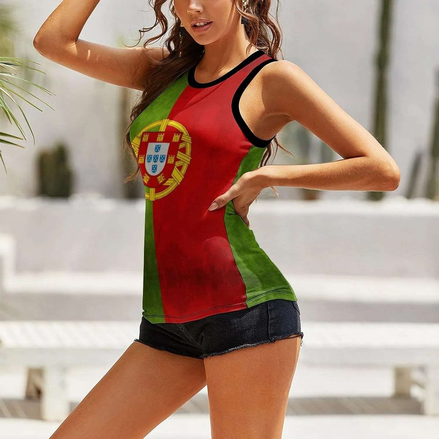 El Salvador Flag Women's Summer Sexy Sleeveless Tank Tops Slim Fitted Unique Basic Workout Camisole