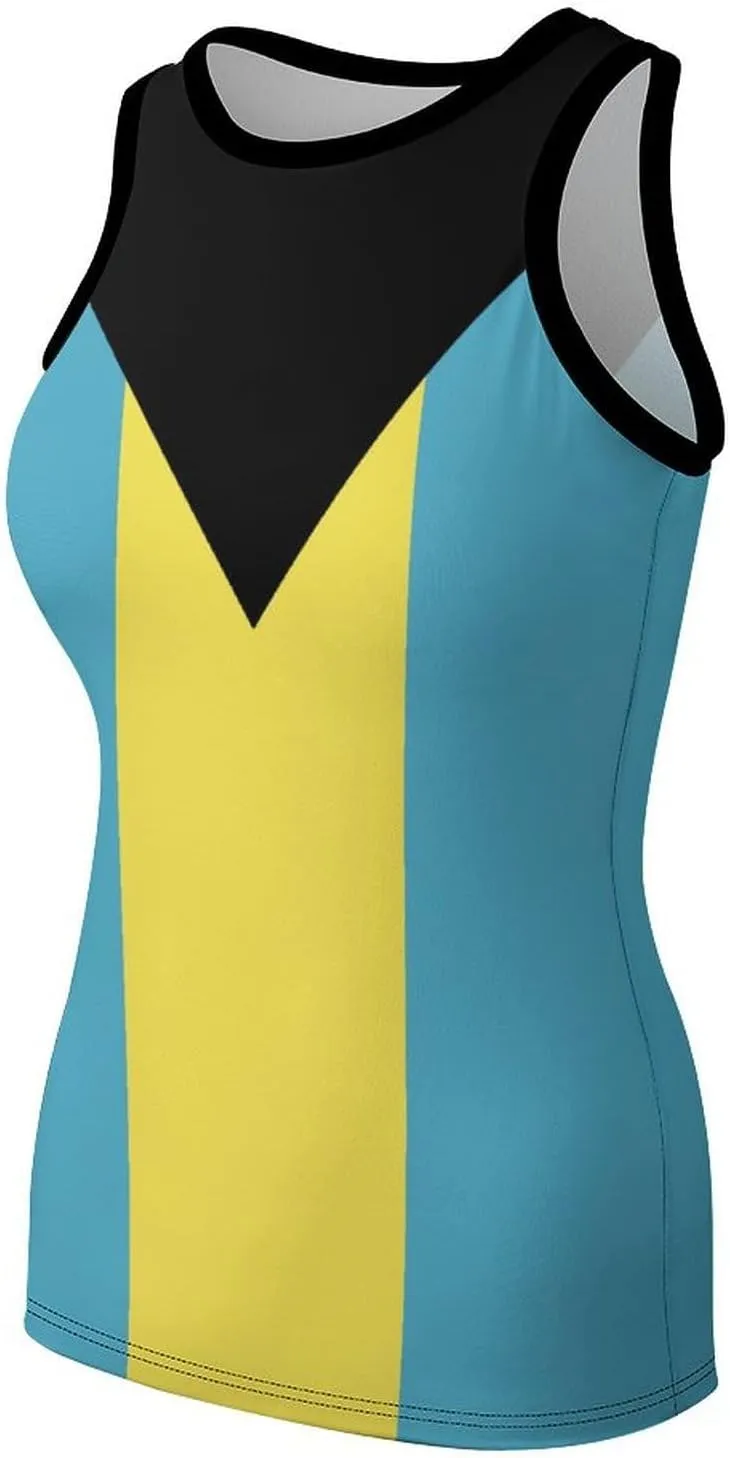 El Salvador Flag Women's Summer Sexy Sleeveless Tank Tops Slim Fitted Unique Basic Workout Camisole