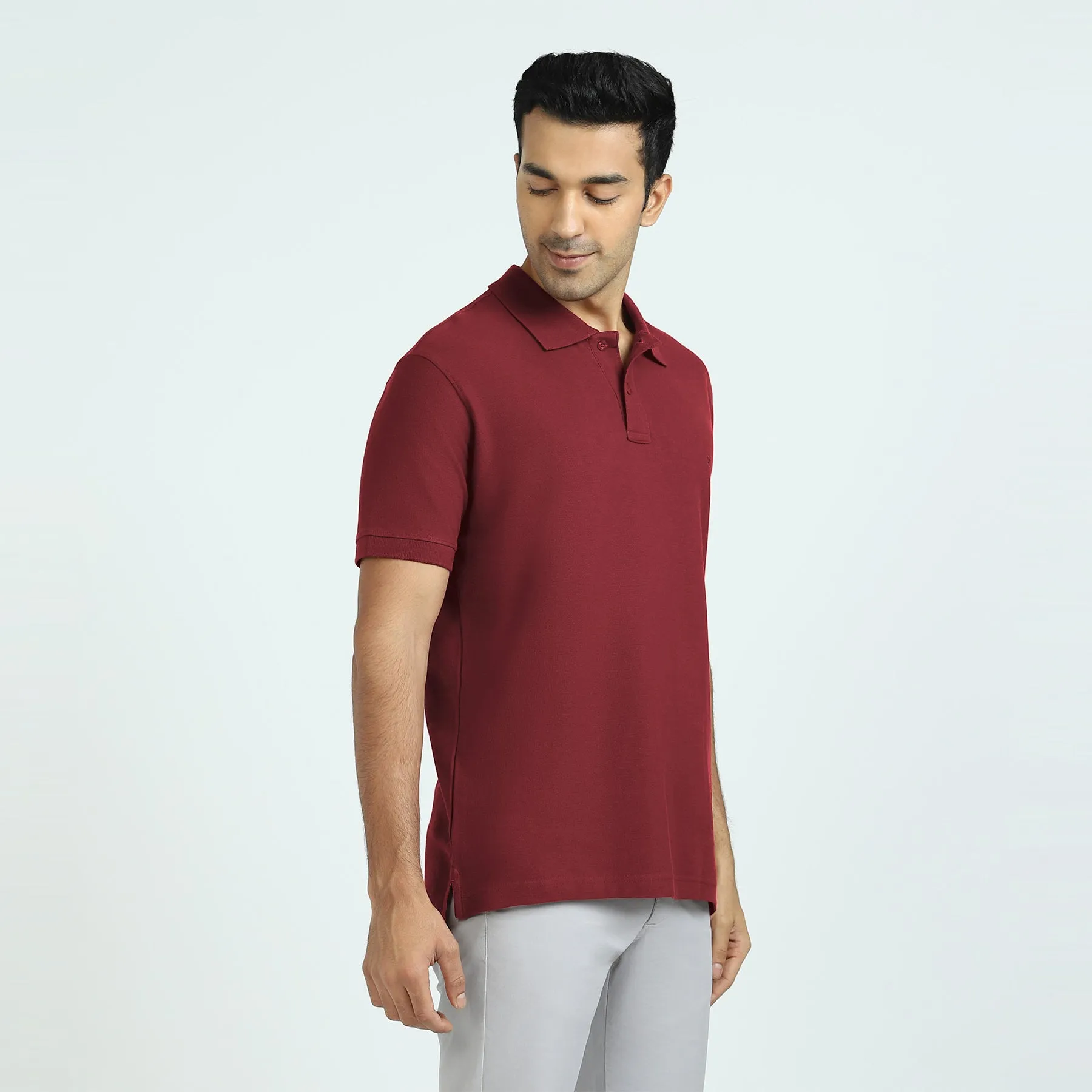 Element Combed Cotton Polo T-shirts Bold Burgundy