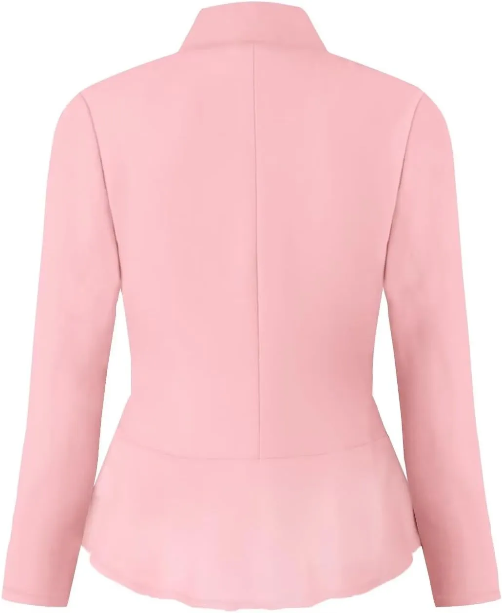 Hybrid & Company Women's Casual Work Office Elegant Open Front Premium Nylon Blazer Jacket