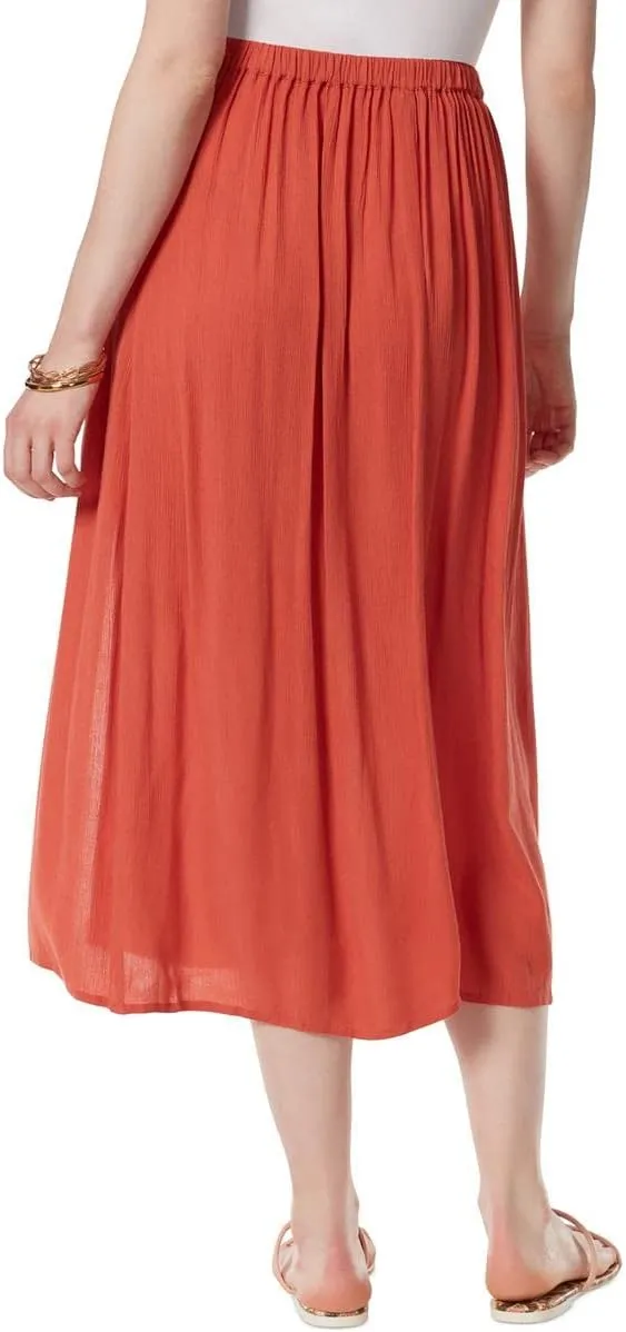 Jessica Simpson Women's Irina Side Tie Button Slit Skirt