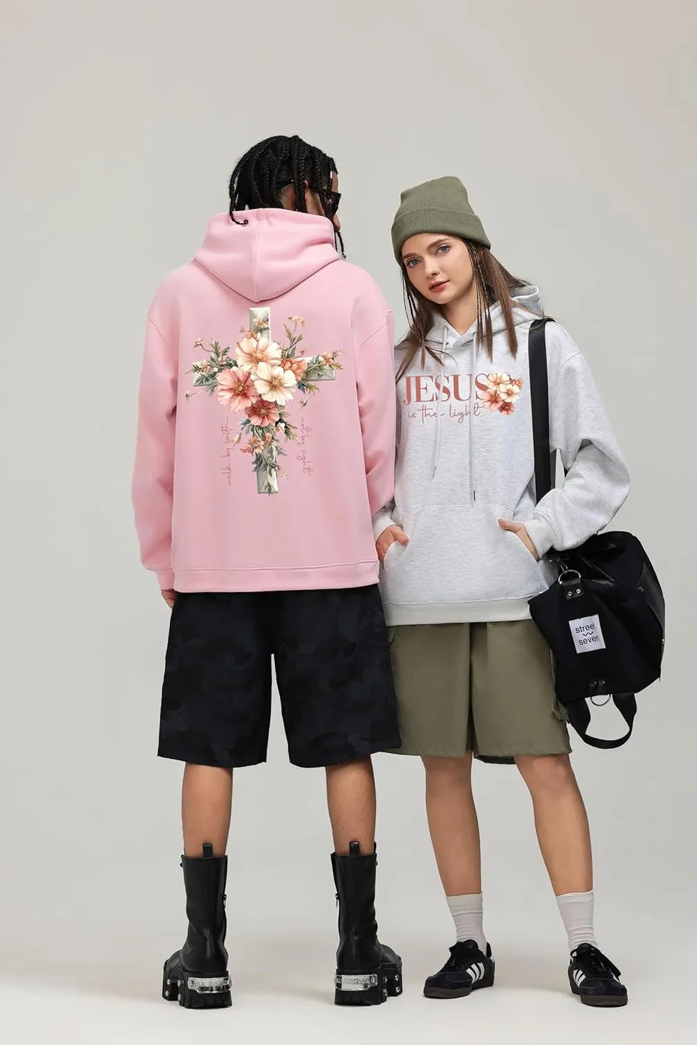 Jesus Is The Light Hoodie, Flowers Crosses Sweatshirt Jesus Is The Light Hoodie, Flowers And Crosses Pullover Hoodie