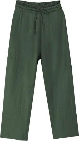 Linen Pants for Women High Waisted Wide Leg Flowy Trousers Drawstring Casual Summer Beach Vacation Pant
