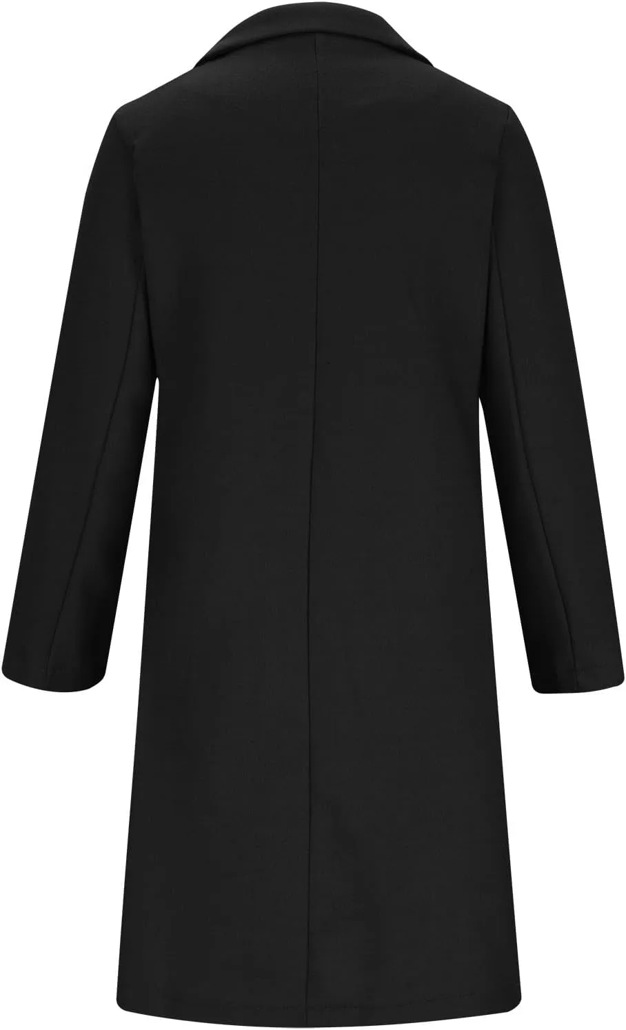 maisdgop Women's Trench Coat Winter Wool Blend Coats Trendy Double Breasted Lapel Jacket Open Front Windbreaker with Pockets