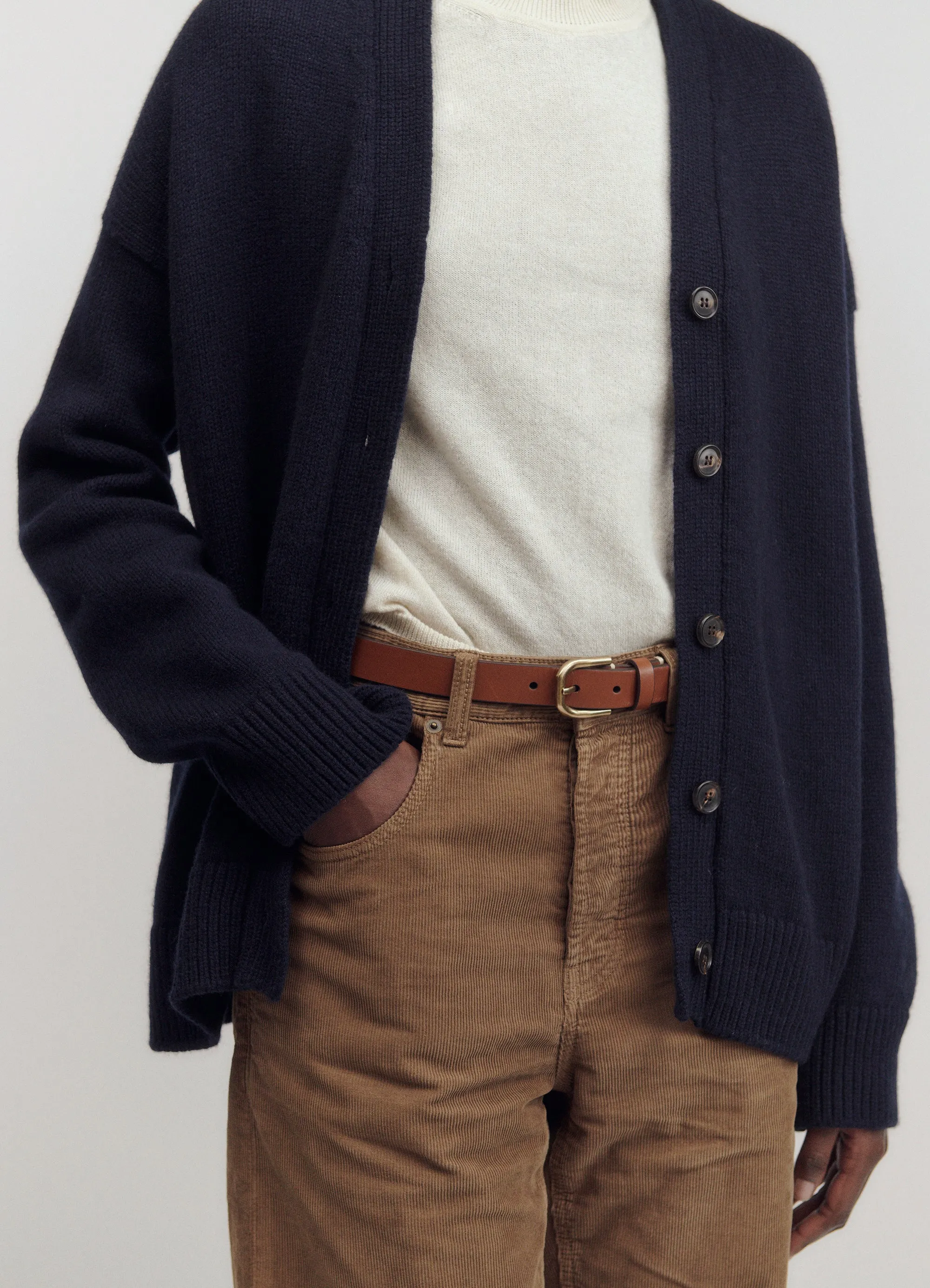 Maura V-neck Cardigan in Navy