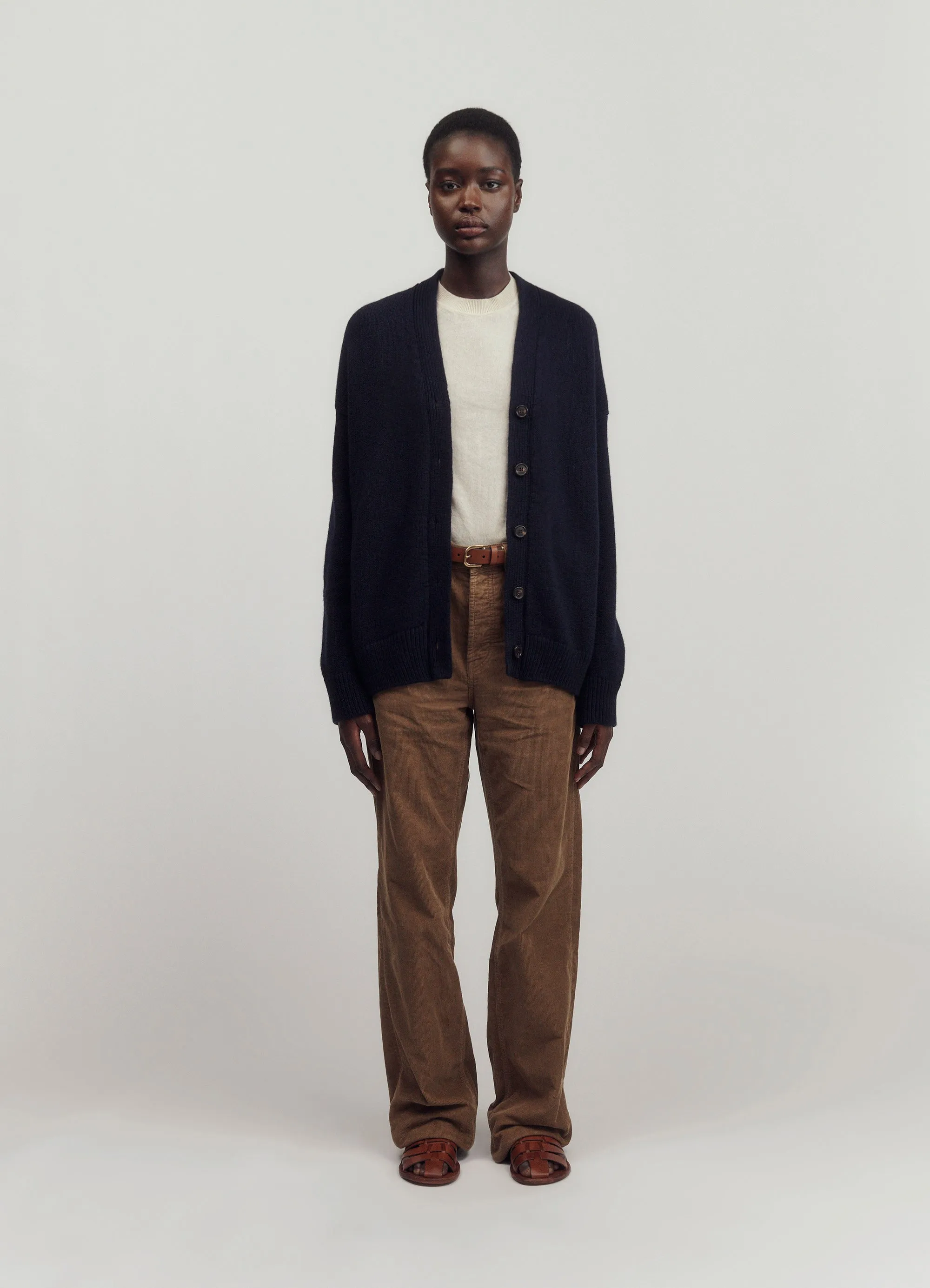 Maura V-neck Cardigan in Navy