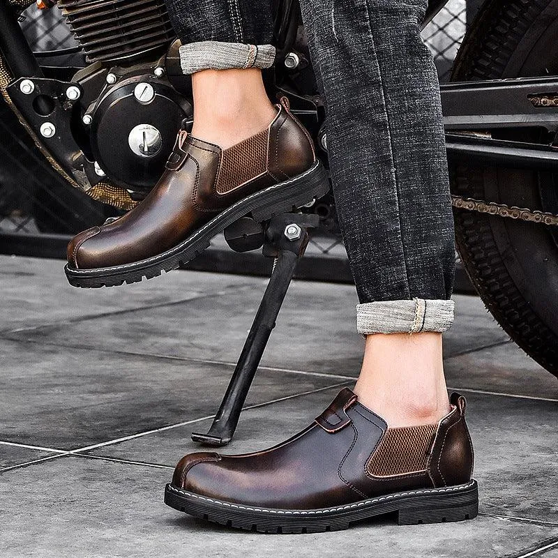 Men's Leather Shoes Outdoor Leisure British Martin Boots