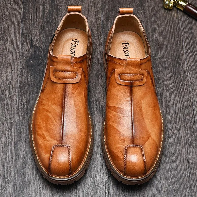 Men's Leather Shoes Outdoor Leisure British Martin Boots