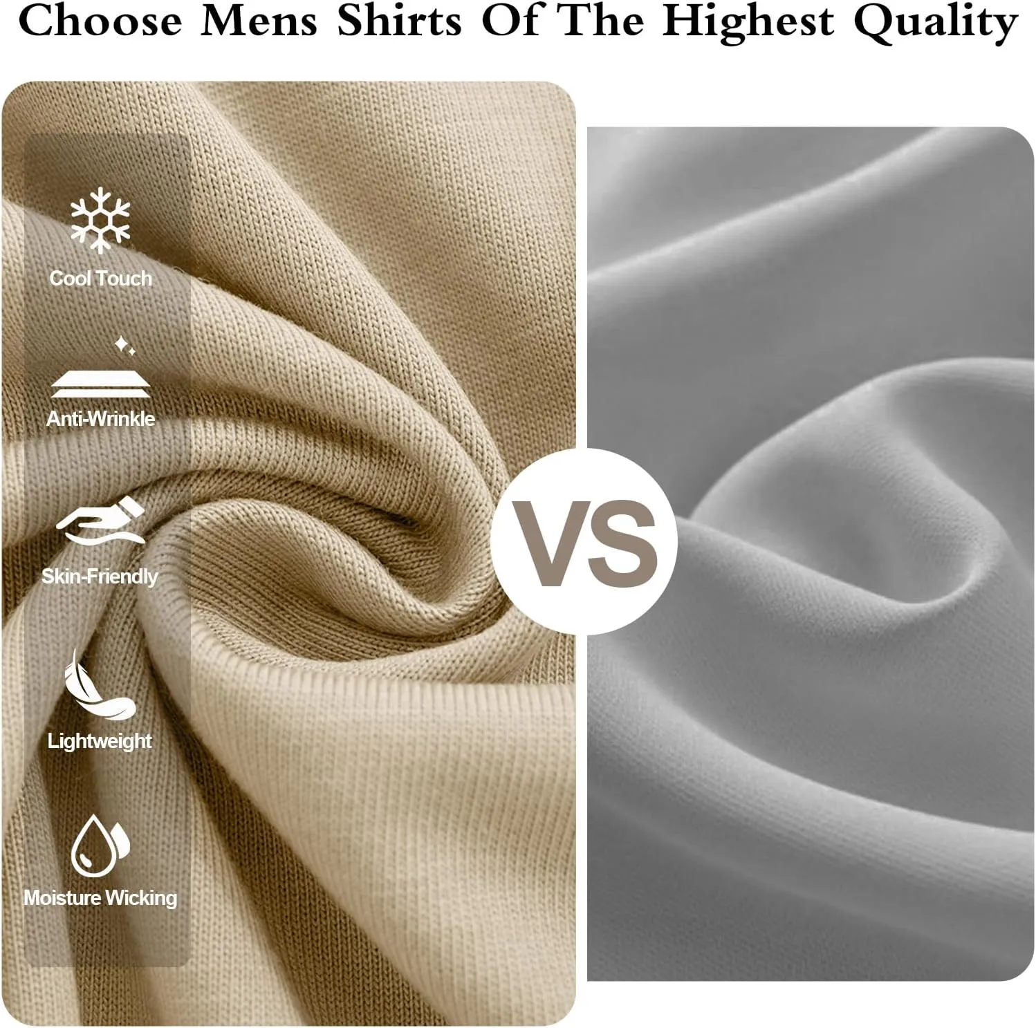 Mens T-Shirts Short Sleeve Stretch Moisture-Wicking Crewneck Cotton Shirt for Man Athletic Running Gym Workout