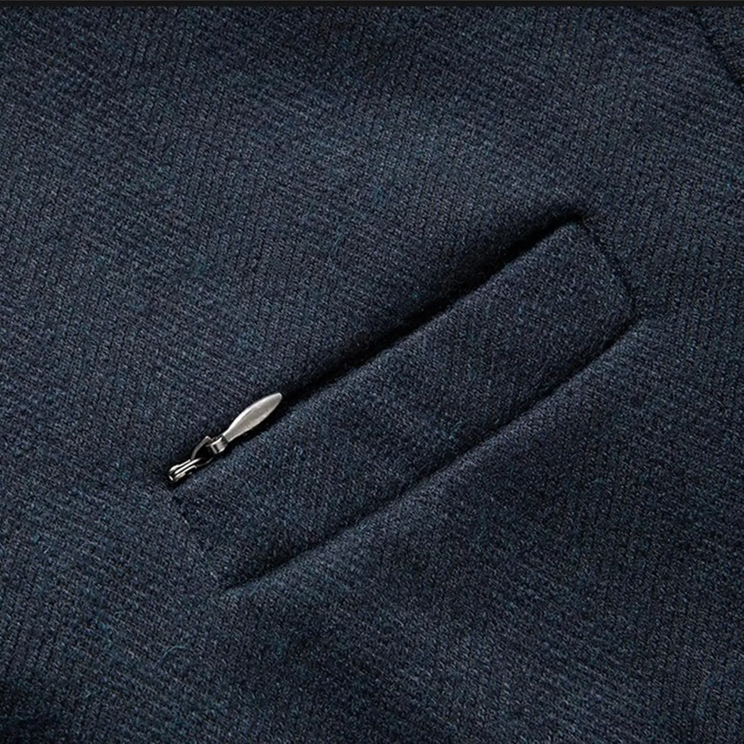 Mens Wool Blend Blazer Jacket Single Breasted Business Blazer Jacket Stand Collar Wool Blend Coat Wih Pockets