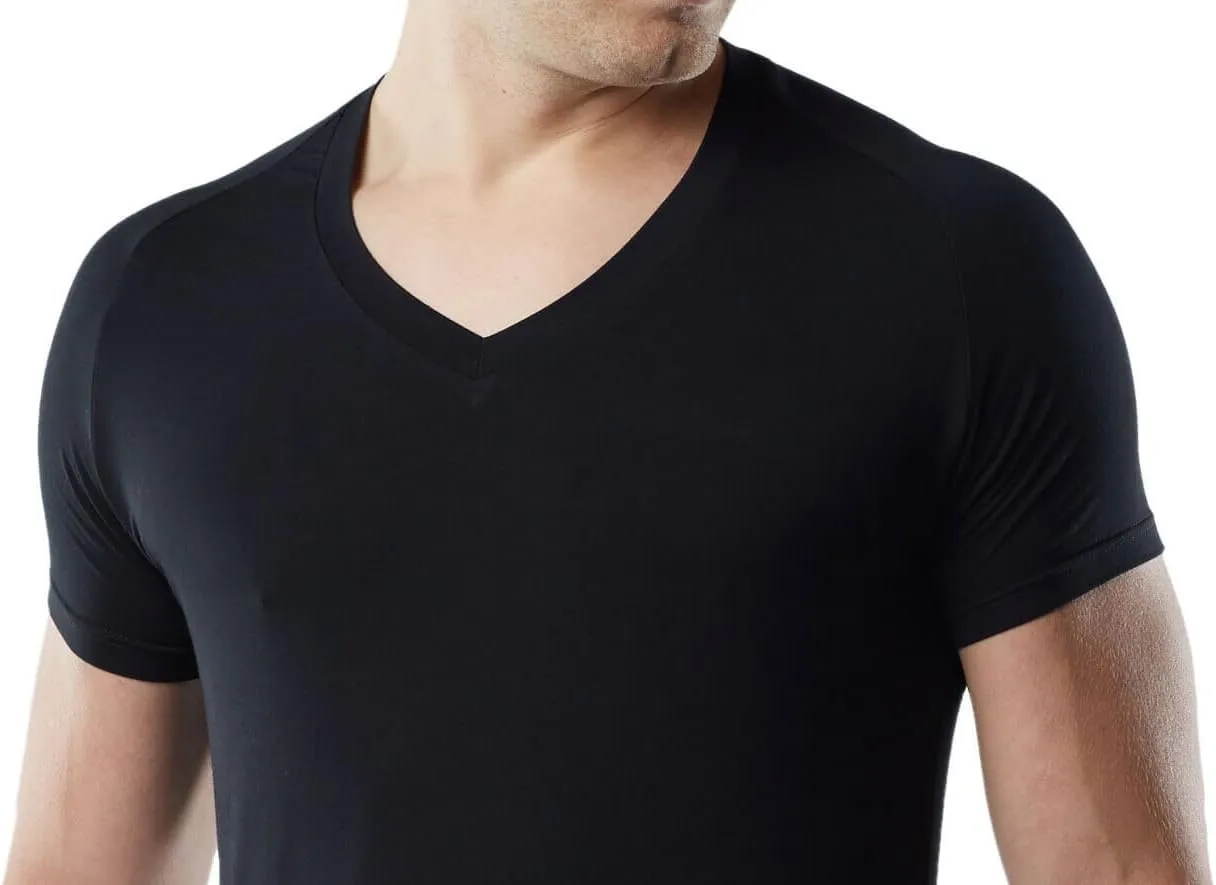 Mr. Davis Men's Bamboo Viscose Traditional Cut V Neck - Stylish Undershirts with Stretch Fabric for a 6 Pack