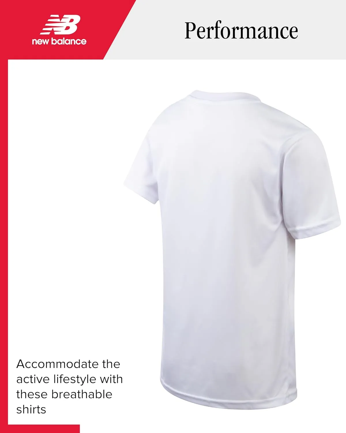 New Balance Boys' Active T-Shirts - 4 Pack Short Sleeve Crew Neck Athletic Performance Dry Fit Shirts for Boys (Sizes: 4-20)
