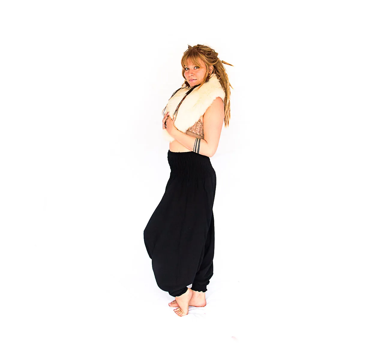 One Piece Jumper Pants in Midnight Black