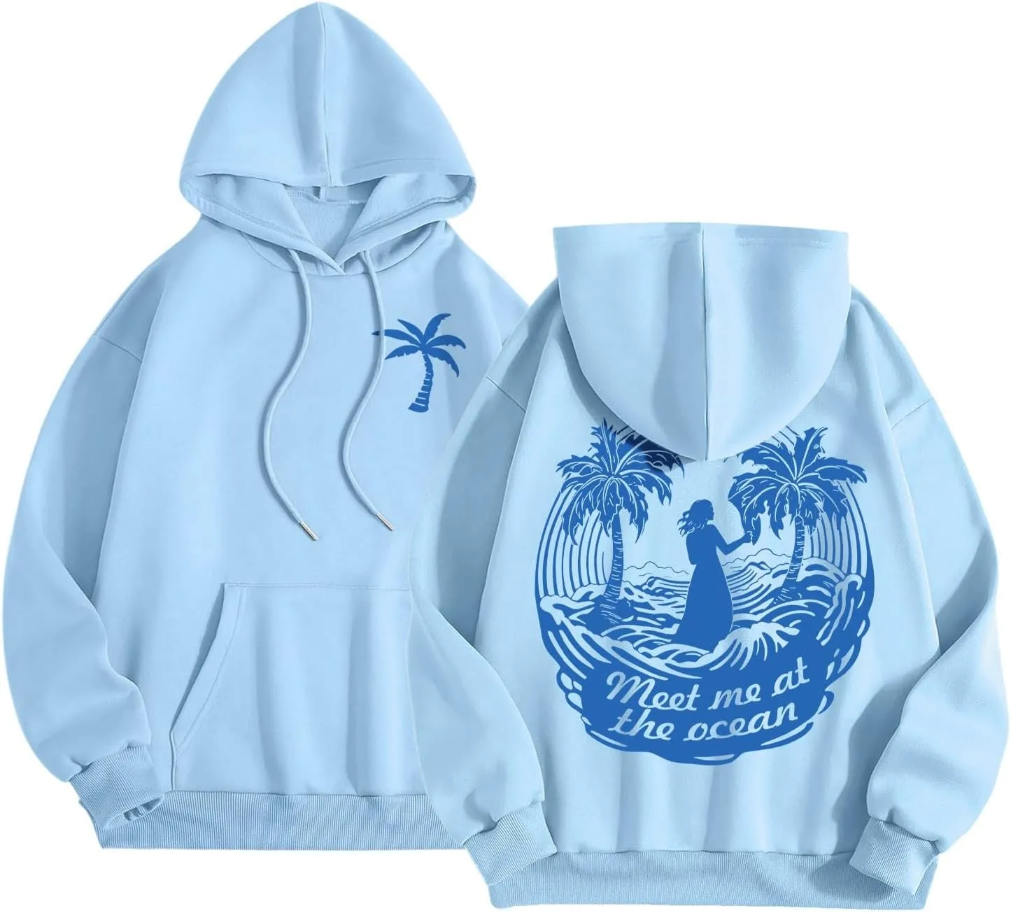 Pink Hoodie Oversized Hoodies for Women, Teen Girls Preppy Sweatshirt Long Sleeve Sweatshirts,Pink