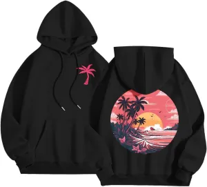 Pink Hoodie Oversized Hoodies for Women, Teen Girls Preppy Sweatshirt Long Sleeve Sweatshirts,Pink
