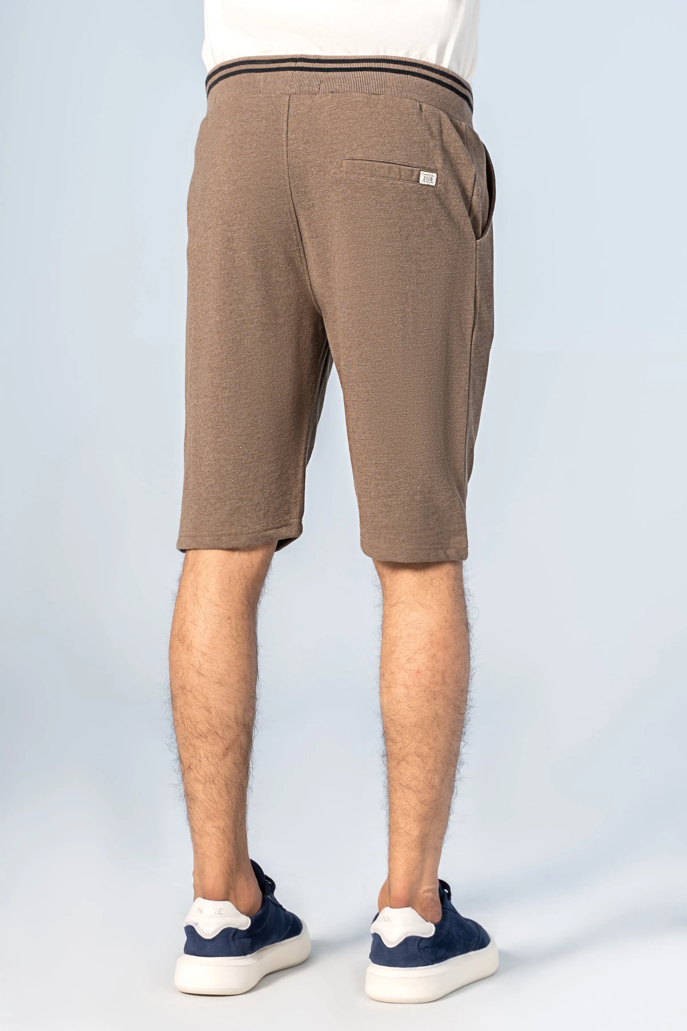 PIQUE TIPPING SHORTS DARK OLIVE