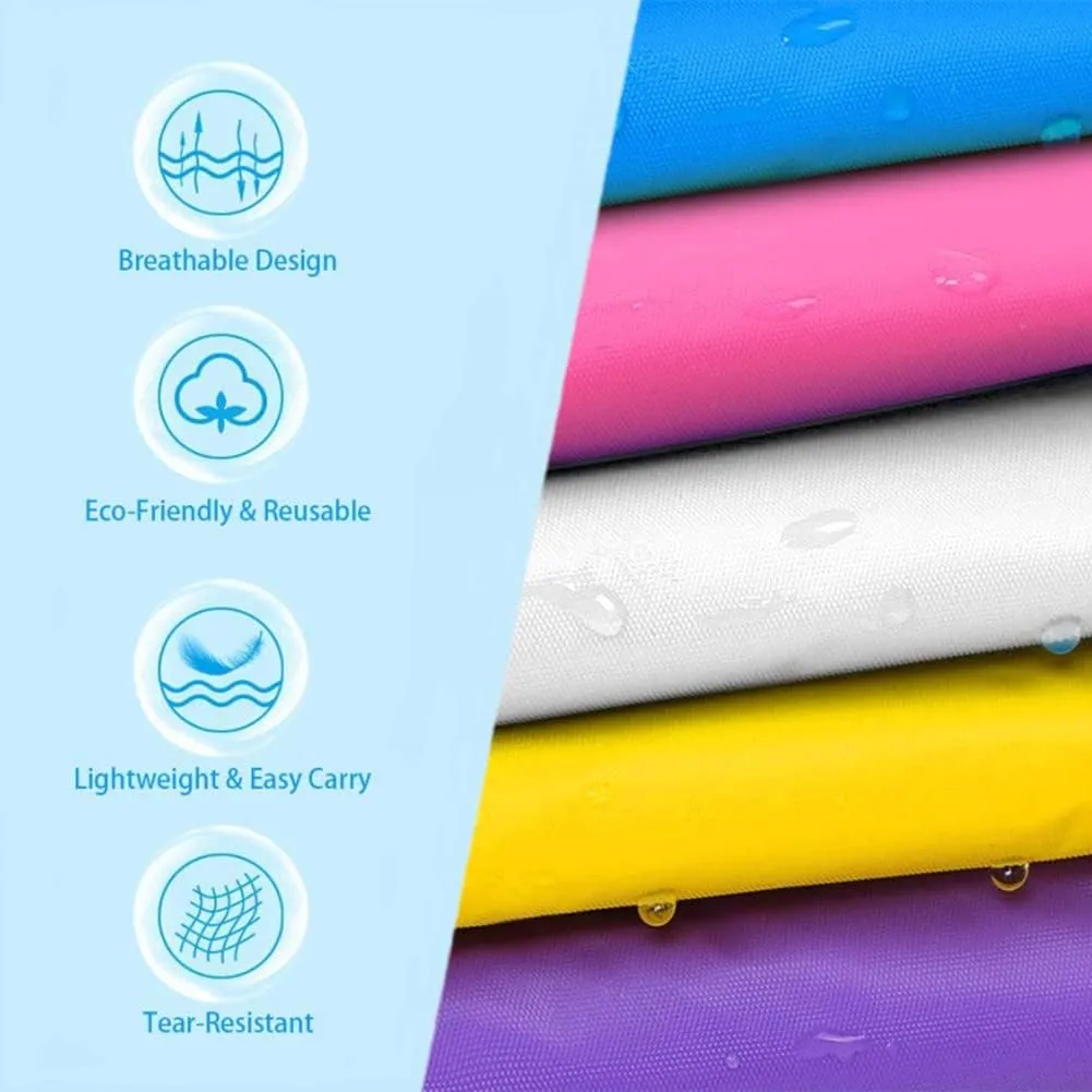 Rain Ponchos for Adults, Reusable Waterproof Hooded EVA Rain Coats Rain Jackets Rainwear for Women Men, Pack of 2