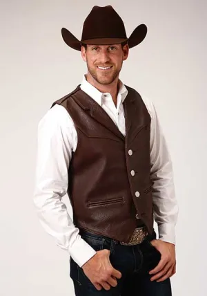 Roper Mens Leather Vest Style 02-075-0510-0504