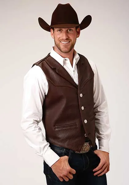 Roper Mens Leather Vest Style 02-075-0510-0504